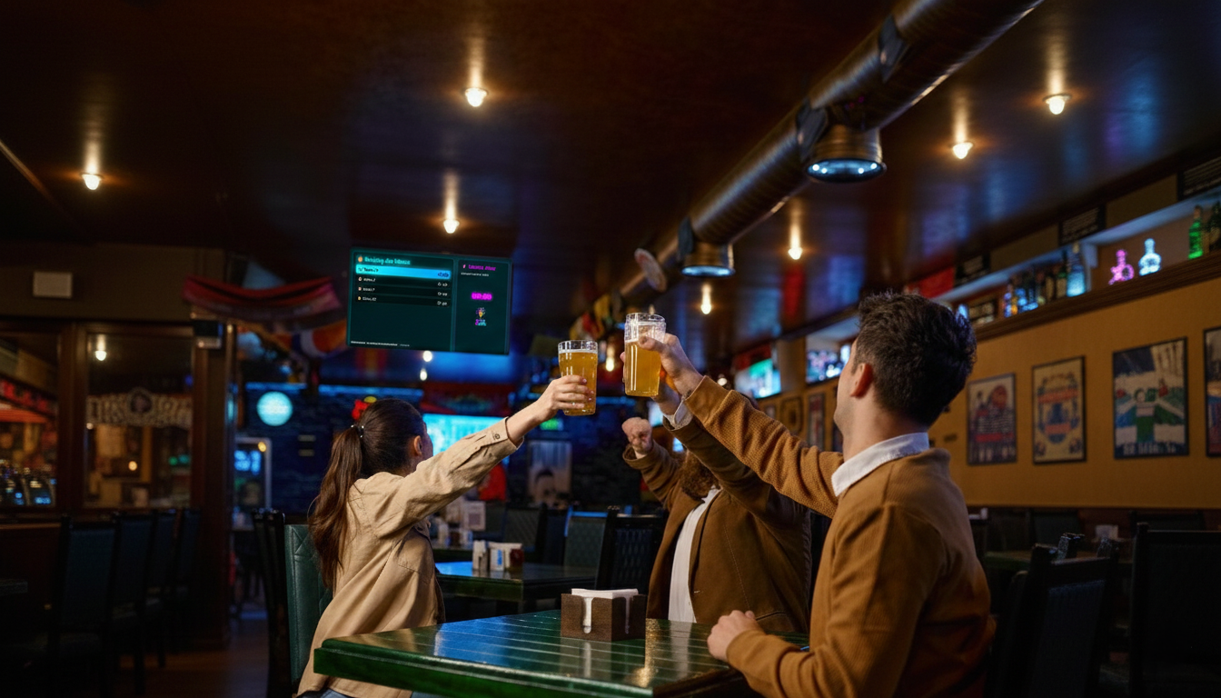 Ranking na TV do bar